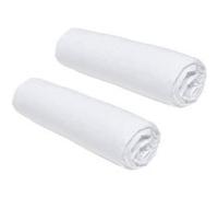 Today Essential - Lot de 2 draps Housses 160x200 cm 2 Personnes 100% Coton Craie