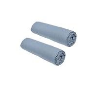 Today Essential - Lot de 2 draps Housses 160x200 cm 2 Personnes 100% Coton Denim