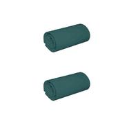 Lot de 2 draps housses jersey bleu canard bonnet 30 cm 70x190/200 - Bleu canard - Terre de Nuit