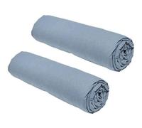 Today Lot de 2 draps housses Essential 140 x 190 cm 2 personnes 100% coton Denim