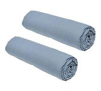 Today Lot de 2 draps housses Essential 140 x 190 cm 2 personnes 100% coton Denim