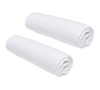 Today Draps-housses Essential Lot de 2 90 x 190 cm 1 personne 100% coton Craie