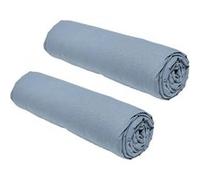 Today Essential - Lot de 2 draps Housses 90x190 cm 1 Personne 100% Coton Denim