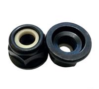 Lot de 2 écrous de collier à filetage inversé M10 x 1,0 pour débroussailleuse FS36 FS40 FS55, kit adaptateur de tête en alliage d'acier partie 4126 642 7600, matériel de rechange noir 24 x 17 mm
