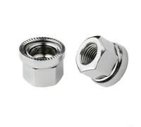 Lot de 2 écrous de roue en acier M9/M10, pour moyeux de vélo à pignon fixe, fixations antidérapantes intégrées, argent (M9)