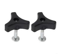 Lot de 2 écrous et boulons de tondeuse à gazon - Écrous de rechange en plastique pour réparation de tondeuse à gazon poussée, bouton triple angle de 50 mm