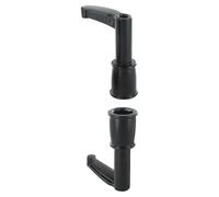 Lot de 2 Embouts d'Espagnolette - Aluminium Noir - pour Tringle ou Tige d'Espagnolette - Bloque vos Volets Battants - à Emmancher - Embout Long Haut et Bas - Fabrication Française