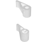 Lot de 2 Embouts d'Espagnolette - Composite Noir ou Blanc - pour Tringle ou Tige d'Espagnolette - Bloque vos Volets Battants - à Visser - Embout Court Haut et Bas - Fabrication Française (Blanc)