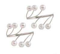 Lot de 2 embrasses de rideaux élégantes en perles multicouches en alliage de zinc robuste avec finition dorée lisse pour la maison et le bureau - Couleur dorée - Taille L
