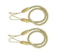 Lot de 2 embrasses de rideaux en corde - Embrasses de rideaux pour une utilisation en intérieur/extérieur - 70 cm de long - Facile à nouer - 9 couleurs disponibles - Organiseur pour salon et - Doré,
