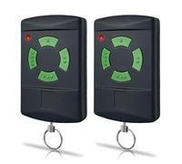 Lot de 2 émetteurs manuels HSM4-26,975 MHz - Télécommande Universelle de Rechange - Bouton Vert - 4 canaux - pour ouvre-Porte de Garage Hörmann - Compatible avec HSM4-26.975, HSM2, HS2, DH01, HM02