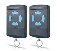 Lot de 2 émetteurs portatifs 868,3 MHz - Pour porte de garage Hörmann HSM4 868 HSE2 HS4 HSM2 - Compatible avec les entraînements de porte de garage - 4 boutons - Clonage de rechange - Télécommande de