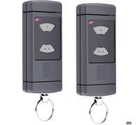 Lot de 2 émetteurs portatifs compatibles avec Hörmann - 40,685 MHz - Pour porte de garage Hörmann HSM2-40, HSM4-40, HSE2-40, HSE4-