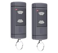 Lot de 2 émetteurs portatifs compatibles avec Hörmann - 40,685 MHz - Pour porte de garage Hörmann HSM2-40, HSM4-40, HSE2-40, HSE4-40, HS2-40, HS4-40, 2 canaux