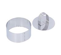 Lot De 2 Emporte-pièces Ronds En Acier Inoxydable Pour Tartare De Thon, Mousse à Dessert Avec Anneaux De Cuisson, Moules à Crêpes Pour la Maison(04)