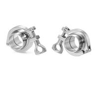 Lot de 2 ensembles raccords rapides en acier inoxydable 304 avec mandrins, pinces à encliquetage pour tuyaux φ12.7-38mm(Φ19)
