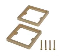 Lot de 2 entretoises carrées de 10 mm pour approfondir le boîtier arrière - Plaque de cadre en ABS avec vis standard britannique (doré)