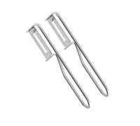 Lot de 2 éplucheurs universels Fackelmann - Idéal pour asperges, fruits et légumes - Acier inoxydable - Argenté, 41986-2