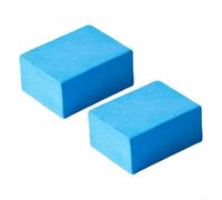 Lot de 2 éponges de nettoyage réutilisables anti-rayures pour vitres de salle de bain pour fenêtres et portes de douche Bleu 2 x 3,5 cm