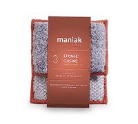 Lot de 2 Eponges Reutilisable & Lavable pour Vaisselle et Cuisine - Produit Innovant avec 1 Face Grattante et Une Face Absorbante en Microfibre