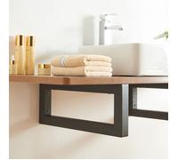 Lot de 2 équerres d'étagère Hawangen acier 50 x 20 cm noir