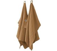 Lot de 2 Essuie-mains 50x70cm Gaze de Coton Camel - OUREA - ALTOBUY Marron G