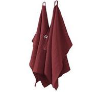 Lot de 2 Essuie-mains 50x70cm Gaze de Coton Lie de Vin - OUREA - ALTOBUY Rouge G