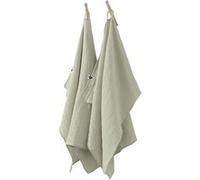 Lot de 2 Essuie-mains 50x70cm Gaze de Coton Vert d'Eau - OUREA - ALTOBUY Vert G