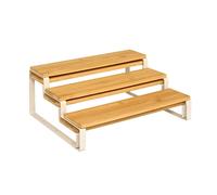 Lot de 2 Étagères à Épices en Bambou Ordera 32cm Naturel & Blanc