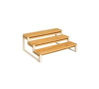 Lot de 2 Étagères à Épices en Bambou Ordera 32cm Naturel & Blanc