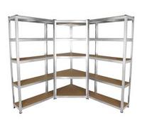 MonsterShop Rayonnages de rangement Galwix en MDF – Lot 2 x 90 cm + 1 étagère d'angle