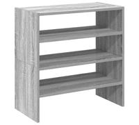 Lot de 2 étagères empilables Gris Sonoma 60 x 30 x 30,5 cm | Bois d'ingénierie, surface lisse, résistant à l'humidité et à la déformation, montage empilable ou latéral, nettoyage facile