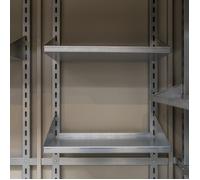 Lot de 2 étagères en acier pour armoire de jardin Giarmadio - Telluria