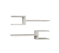 Lot de 2 Etagères murale L.75 cm - Blanc
