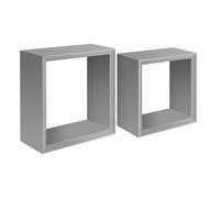 Lot de 2 étagères murales cube étagère suspendue design Ginevra Stock