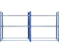 Lot de 2 étagères pour pneus, support pour pneus, étagère d'atelier, étagère pour charges lourdes, étagère de stockage, étagère pour pneus de voiture, bleu/gris, 185 x 180 x 40 cm, capacité de charge