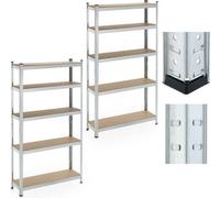 lot de 2 étagères robustes à 5 niveaux