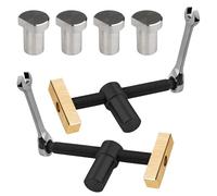 Lot de 2 Etau Etabli Avec 4 Bench Dog, Serre Joint Menuisier pour Trous de Banc de 20 mm, Pince Etau Positionnement, Clip de Bureau Réglable, Accessoire Etabli pour Fixation Rapide