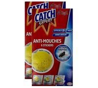 Lot de 2 Etuis de 6 Stickers Anti-Mouches Décoratifs jaunes sans odeur