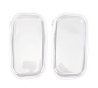 Lot de 2 étuis en Plastique Transparent à Fermeture éclair, boîte de Rangement à Coque Rigide, Sac cosmétique empilable Anti-poussière avec Fermeture éclair Lisse, idéal pour Le