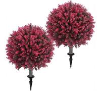 Lot de 2 eucalyptus en forme de boules, de 65 cm de hauteur, pour jardin et balcon