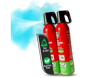 Lot de 2 extincteurs en aérosol de 750 ml pour les incendies de batteries lithium-ion