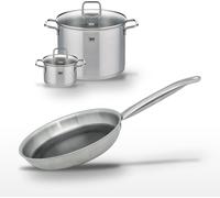 Lot de 2 Faitouts 16/26cm et Poêle 28cm Elo Relief Solution