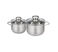 Lot de 2 faitouts 16 et 20 cm en acier inoxydable sans PFAS Elo Brillant
