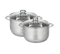 Lot de 2 faitouts 20 et 24 cm en acier inoxydable sans PFAS Elo Brillant