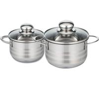 Lot de 2 Faitouts Elo Brillant FACKELMANN, Acier Inoxydable, Sans PFAS, 12 et 14 cm