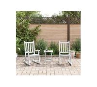 vidaXL Chaises à bascule enfants - Blanc