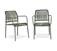 Lot de 2 Fauteuils de Jardin Marceau 78cm Vert Olive