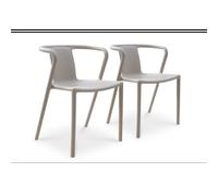 Lot de 2 fauteuils de jardin empilables en polypropylène