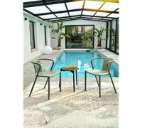 DCB Garden – Fauteuils de jardin City Garden Diego-Ft – Empilables – Lot de 2 Vert olive